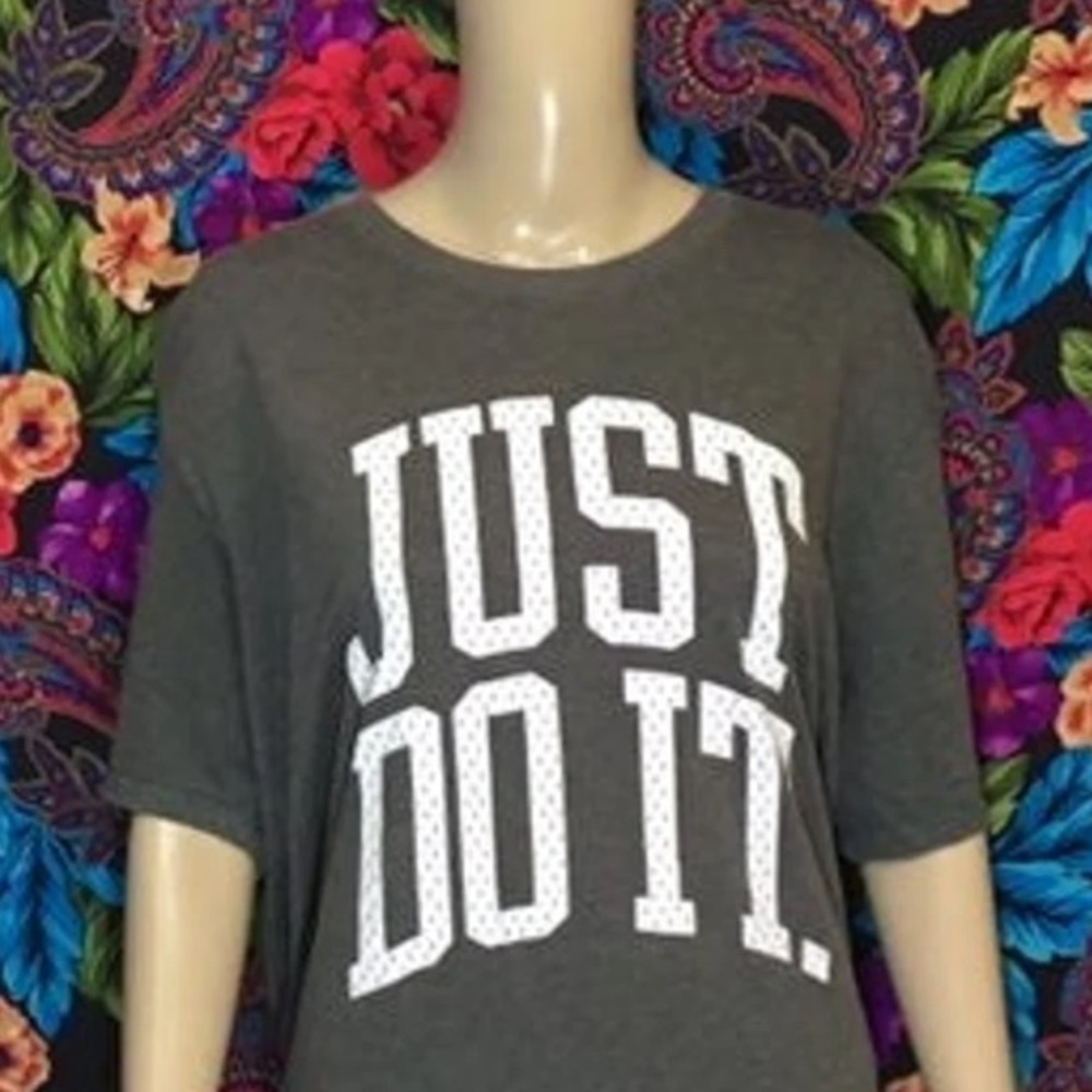 MEN'S NIKE SHIRT 2XL JUST DO IT TOP THE NIKE TEE GREY XXL